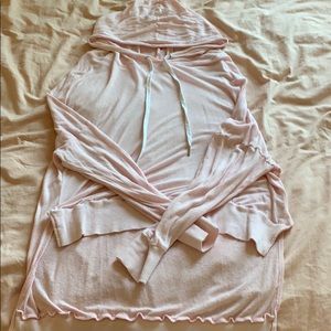 White Fox Boutique x Sarah’s Day light pink hoodie